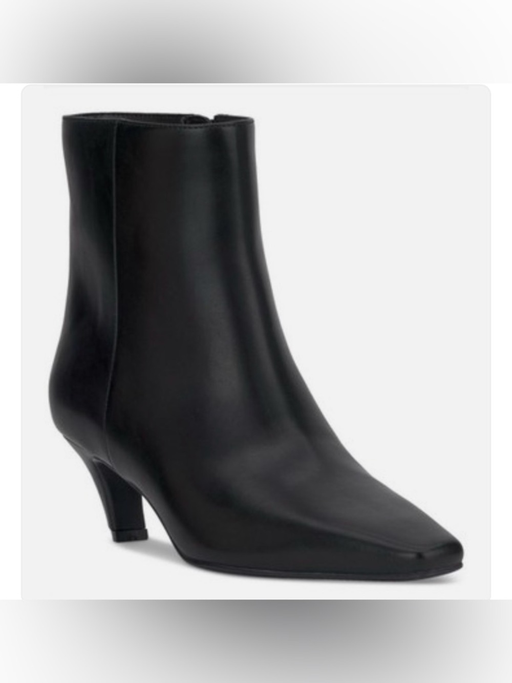 INC Sareya Classic Black Pointed-Toe Ankle Boots NEW